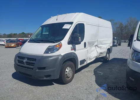 2017 Ram Promaster 2500 High Roof 159 Wb из США, поврежденный, VIN 3C6TRVDG3HE506911